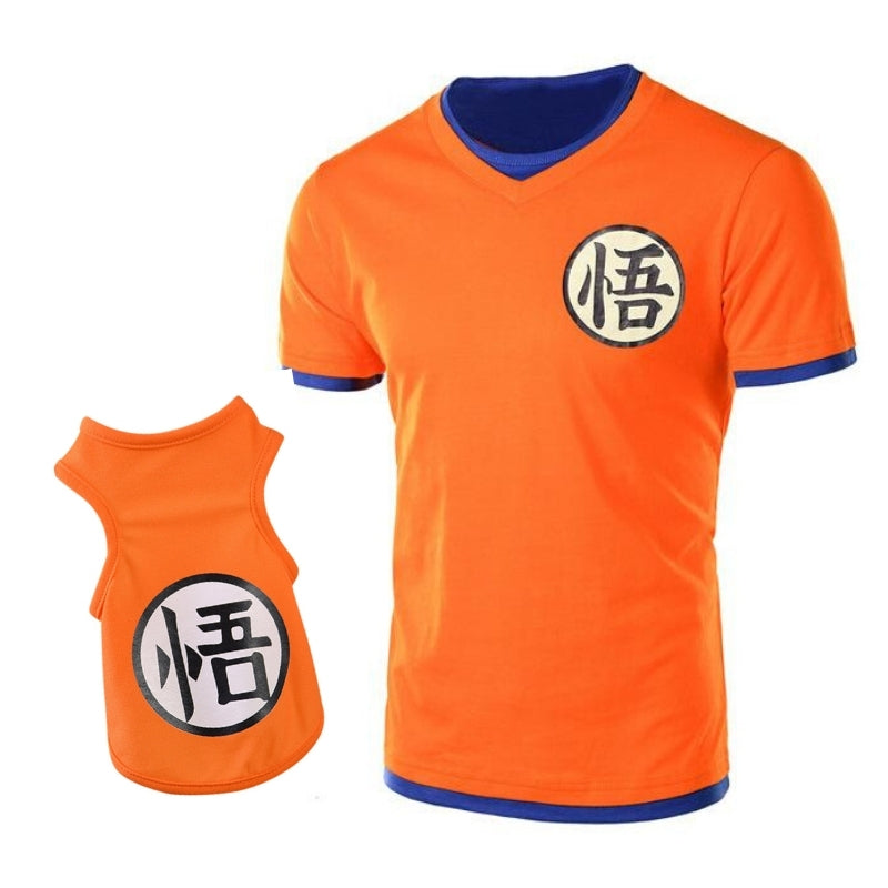 Goku Sleeveless Shirt with Matching Hooman Goku Gi Tee